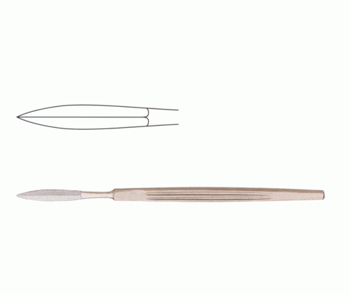 cottle-double-edge-knife-straight-01-05-14 Cottle Double Edged Knife, 15cm, Straight