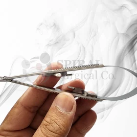 Castroviejo-Ultra-Fine-Needle-Holder-14.5-cm-With-Catch-Straight