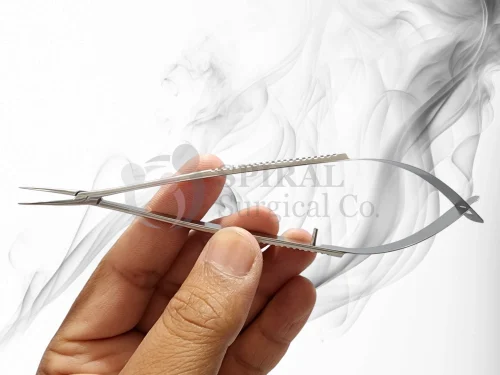 Castroviejo Ultra Fine Needle Holder, 14.5 cm, Without Catch Curved