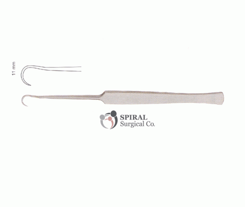 hook-retractor-15-27-16 Hook Retractor, 16.5cm, Single Prong, Sharp