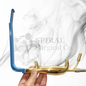 Tebbetts Fiber Optic Retractor With Teeth, 18.5cm, INSULATED 180x25mm