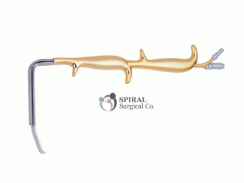 Tebbetts Fiber Optic Retractor With Teeth, Double Handle
