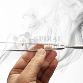 Micro Forceps, Straight, 8mm Round Handle - 18cm