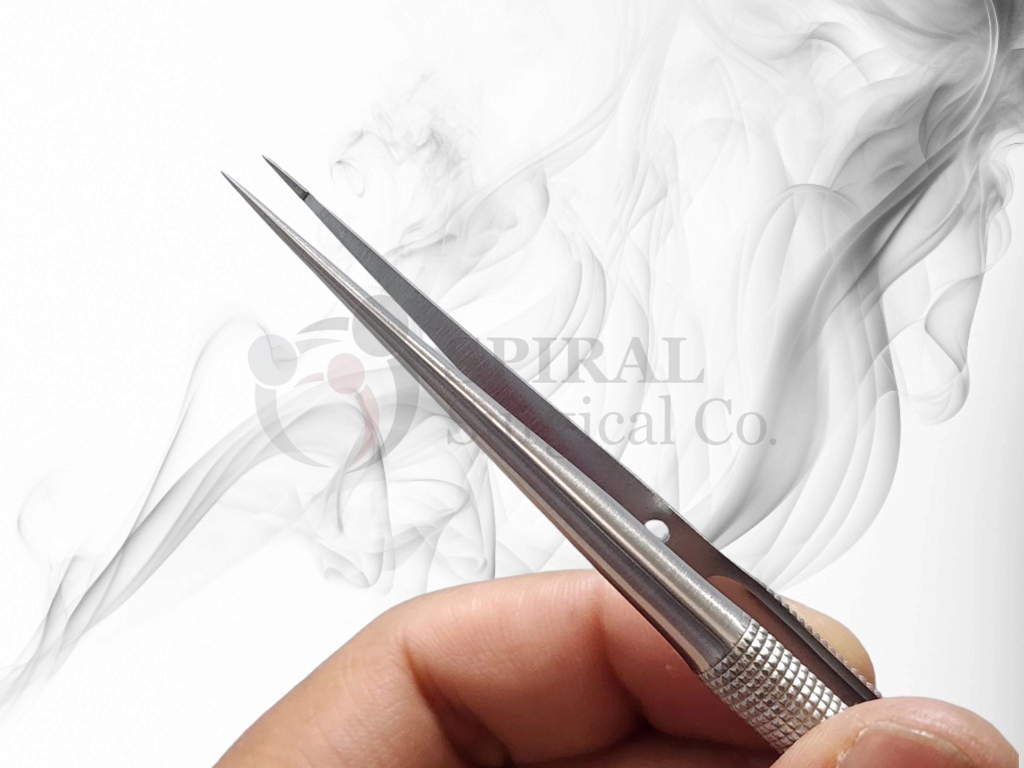 Micro Forceps, Straight, 8mm Round Handle - 18cm