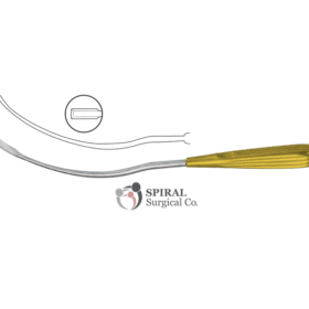 Fronotoglabellar-Dissector-26.5cm-S-Shape-Curved-34.23.26 Shaper (Langenbeck) Frontoglabellar Dissector, Rigid 26cm - 10mm Wide, Slightly Curved