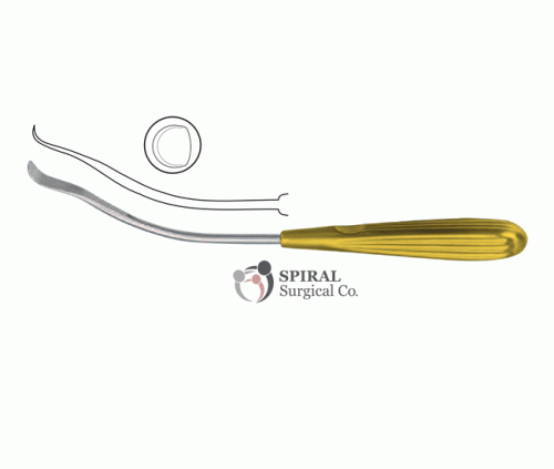 Midface-Fascia-Dissector-34.06.23 Midface Facial Dissector 22.5cm, Half Curved