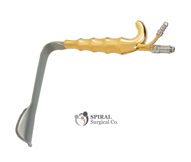 Epstein Retractor With Fiber Optic And Suction