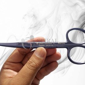Mayo Operating Scissors, Curved, 14cm, Titanium-BlueLine