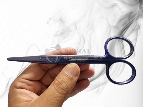 Mayo Operating Scissors, Straight, 14cm, Titanium-BlueLine Mayo Operating Scissors, Straight, 14cm, Titanium-BlueLine