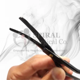 Wilkinson Face Lift Scissors, Saber Back, Double Curved, 19cm, Black Line (5)